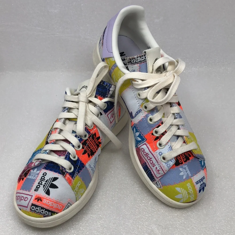 adidas Originals Sneakers Stan Smith Patchwork Trefoils  H03921 Size 6.5 - Picture 12 of 12